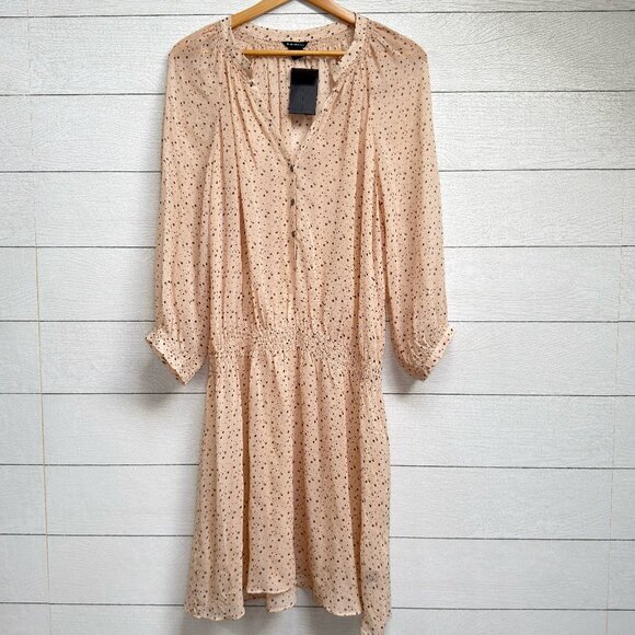 Club Monaco Dresses & Skirts - Club Monaco | Silk Star Print Sheer Dress – Romantic Minimalist | Size 12